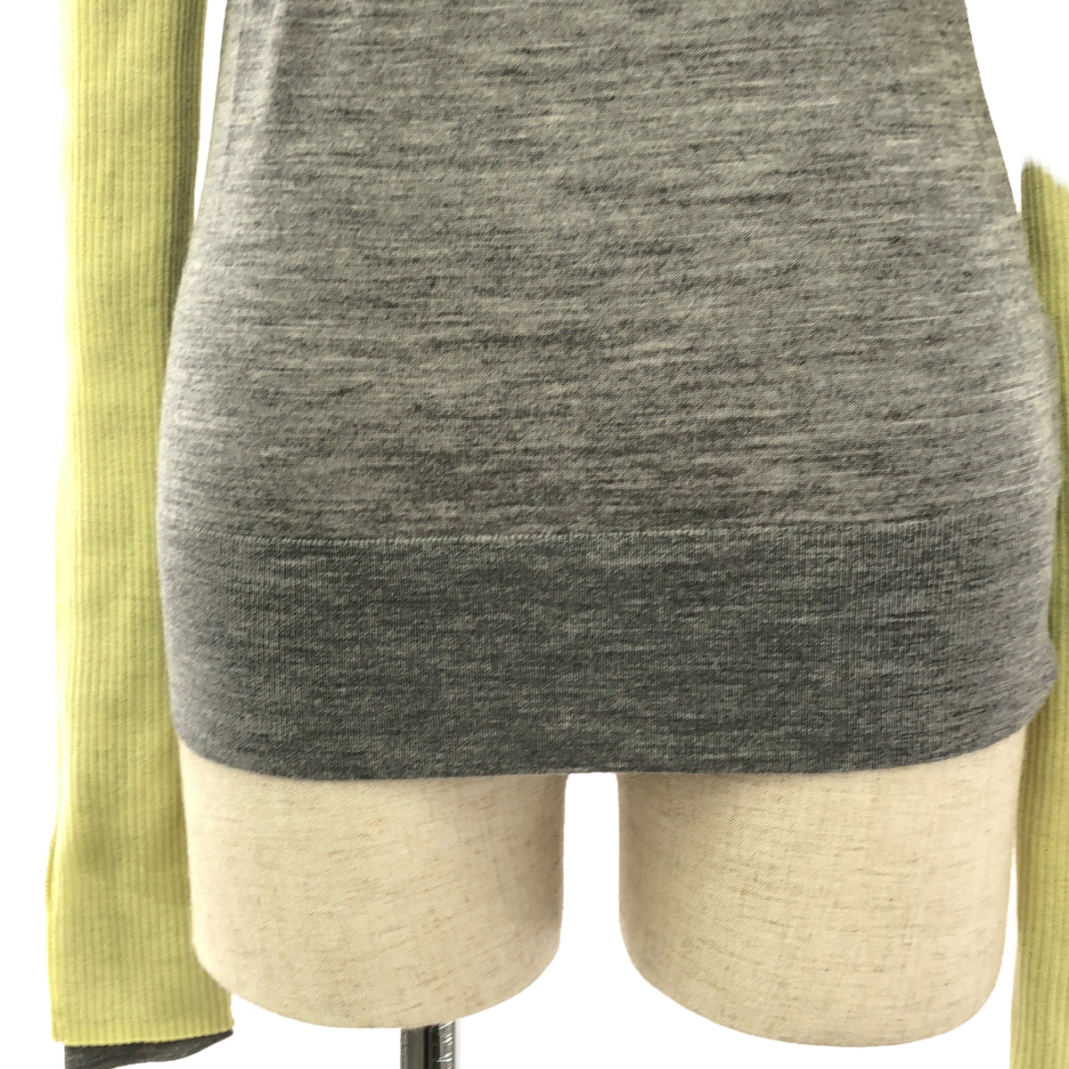 CURRENTAGE | FARBE Bicolor Set Knit | Gray/Yellow | Women's