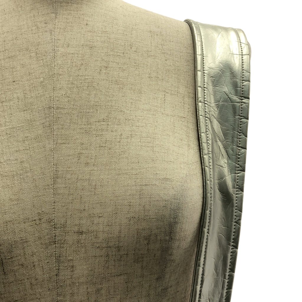 COMME des GARÇONS | 2017 秋冬 |人造皮革金屬色剪裁毛衣半身裙| SHOPBOP XS |