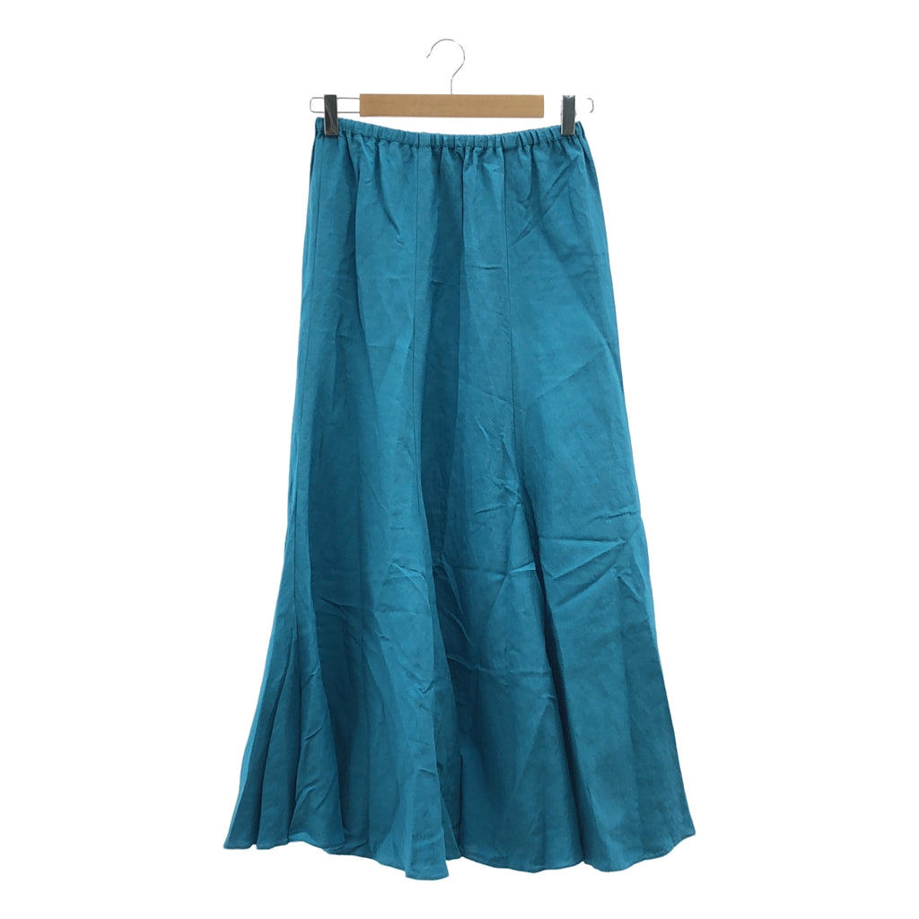 Plage / プラージュ | 2022SS | glace flare レーヨンリネン ロングスカート | 34 | ターコイズ | レディース