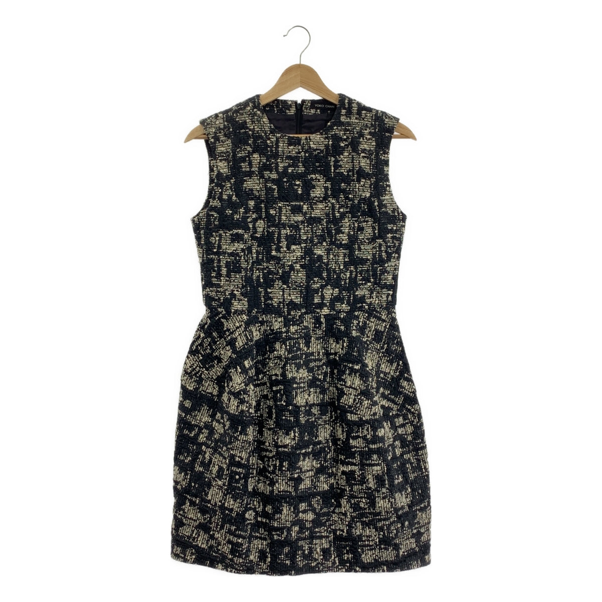 YOKO CHAN / ヨーコチャン | コットン混 ツイード ノースリーブワンピース | 40 | レディース