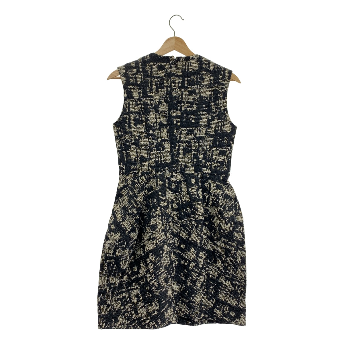 YOKO CHAN / ヨーコチャン | コットン混 ツイード ノースリーブワンピース | 40 | レディース