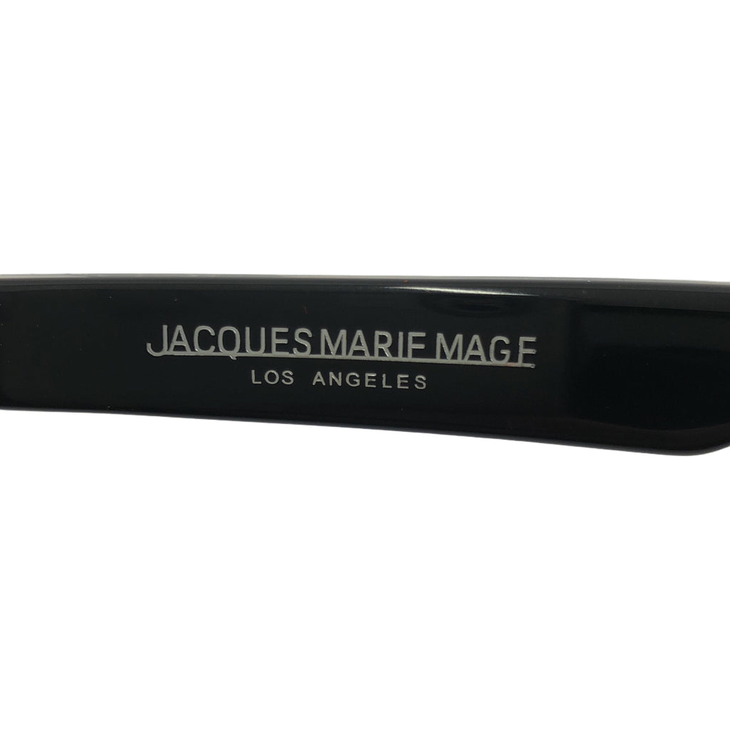 [品相良好] JACQUES MARIE MAGE | DEVAUX 醋酸纖維電視切割惠靈頓太陽眼鏡 | 43□27 | 黑色/透明 | 男士