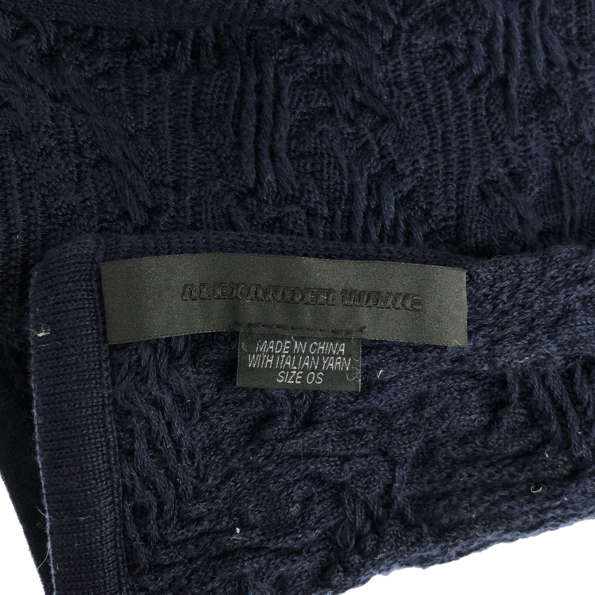 ALEXANDER WANG / アレキサンダーワン | ロング ニット ストール マフラー | OS | ネイビー