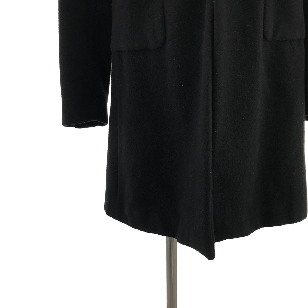 COMME des GARCONS / コムデギャルソン | フック式 ウール シングルチェスターコート | S | ブラック | レディース