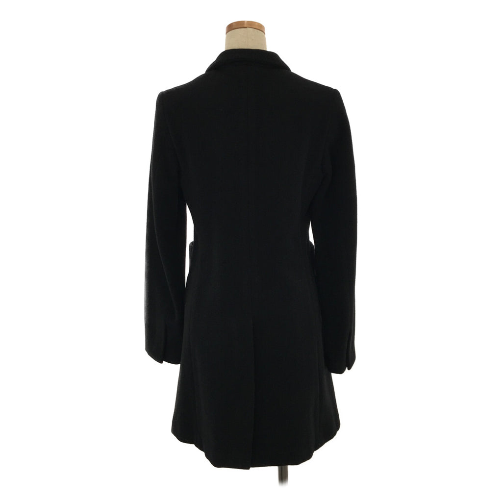 COMME des GARCONS / コムデギャルソン | フック式 ウール シングルチェスターコート | S | ブラック | レディース