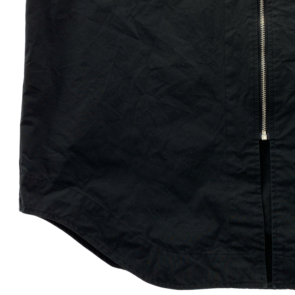 JIL SANDER / ジルサンダー | コットン ノーカラー ジップアップ 半袖シャツ | 46 | メンズ