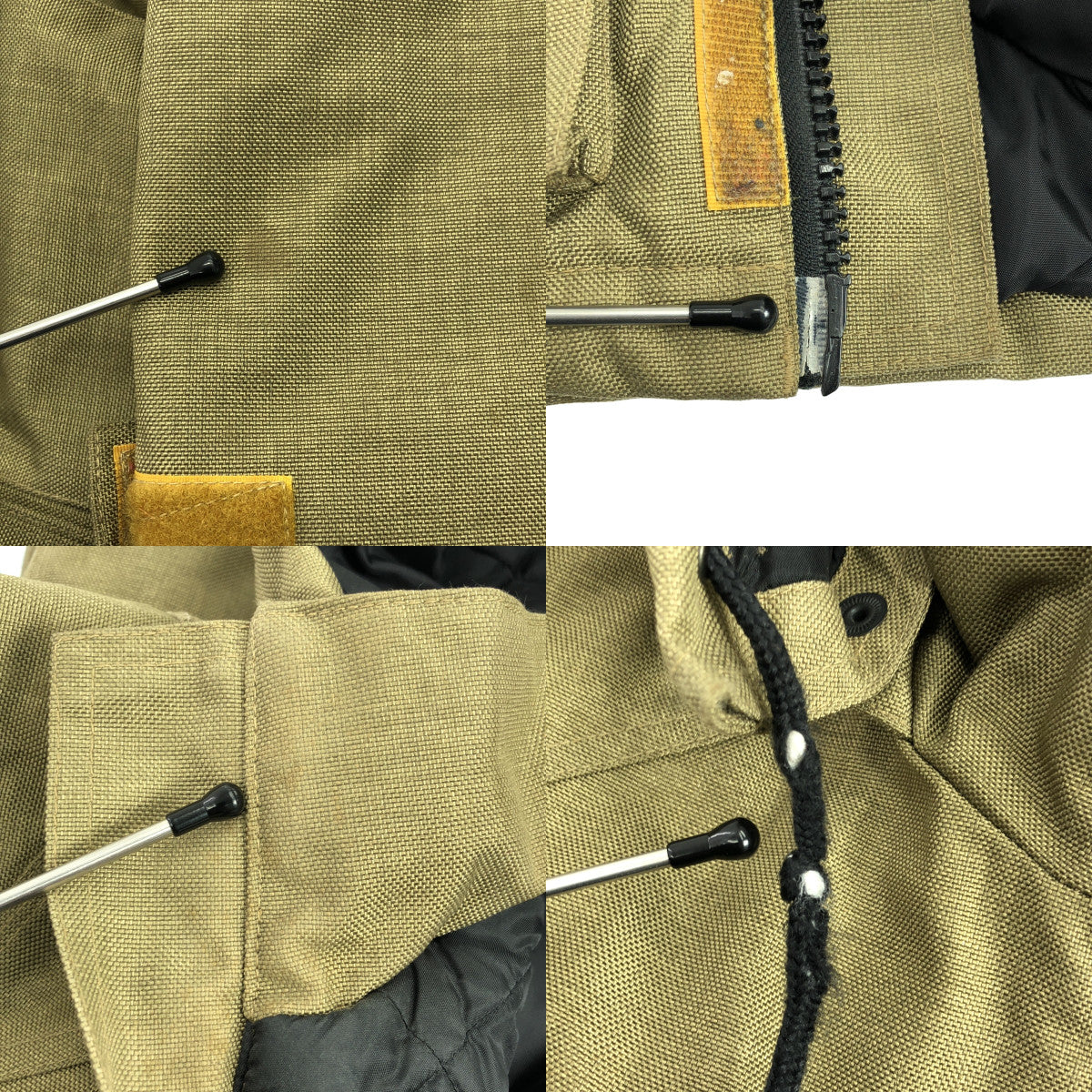 carhartt / 자동차 하트 | CORDURA NYLON HOODED JACKET 코듀라 나일론 후드 안솜 재킷 | S | 카키 | 남성