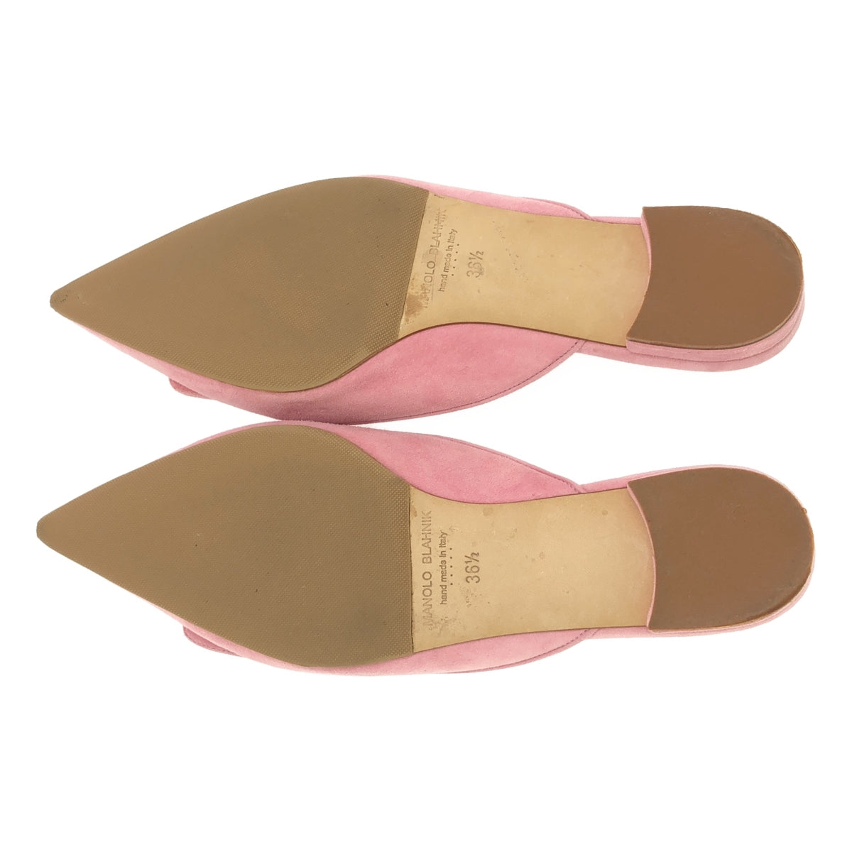 MANOLO BLAHNIK / マノロブラニク | Maysale Suede Flats マイセール スウェード フラット ミュール | 36 1/2 | ピンク | レディース