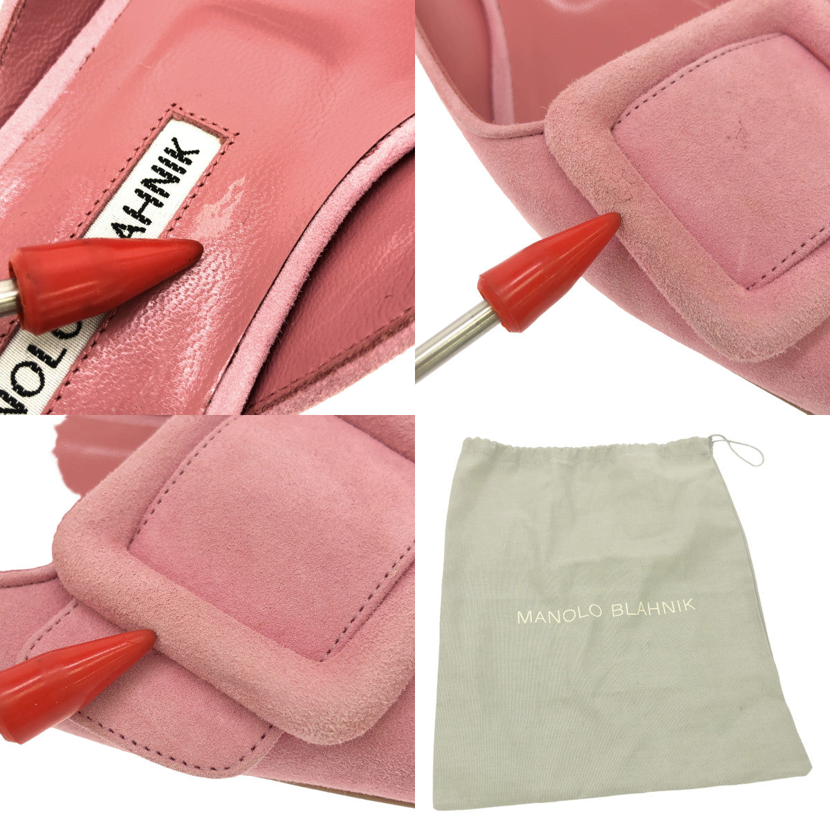 MANOLO BLAHNIK / マノロブラニク | Maysale Suede Flats マイセール スウェード フラット ミュール | 36 1/2 | ピンク | レディース