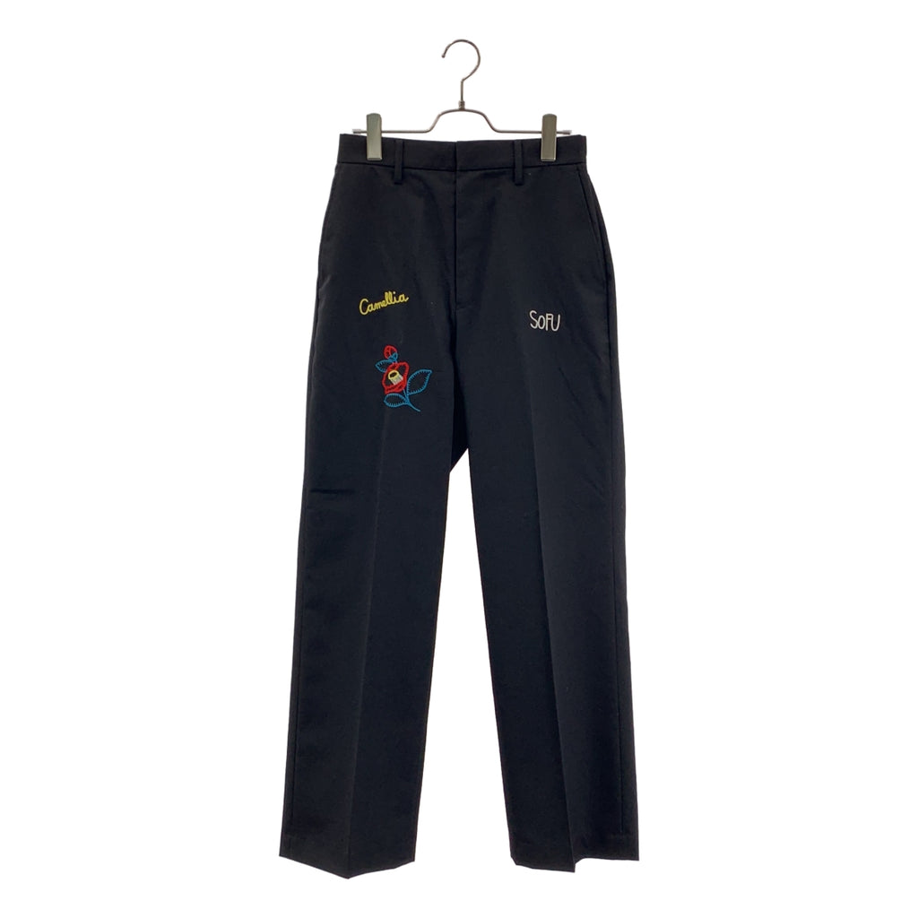 ALMOSTBLACK | 2024春夏 | WVN刺繡羊毛長褲 | 1碼 | 男款