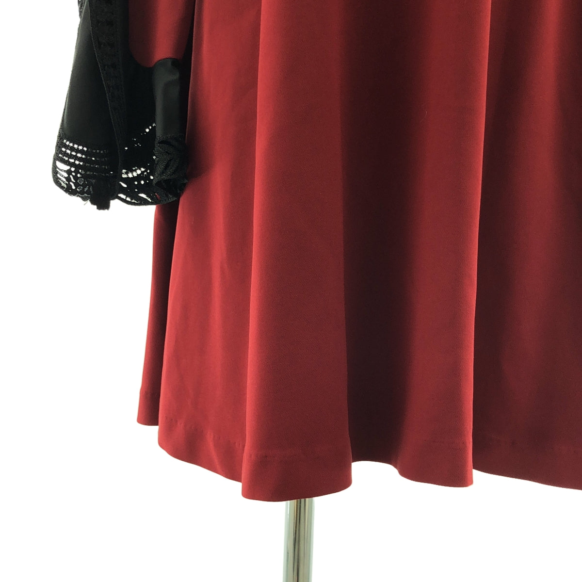 Mame Kurogouchi / 마메쿠로고우치 | lace cuffs A-line dress 벨 슬리브 레이스 하이넥 원피스 | 2 |