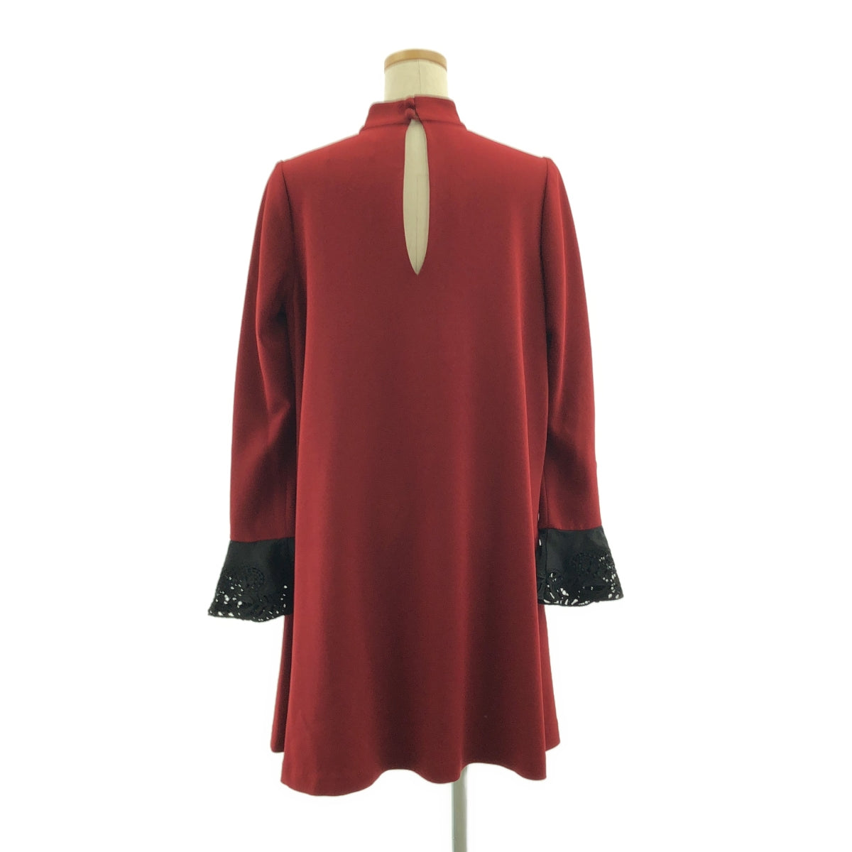 Mame Kurogouchi / 마메쿠로고우치 | lace cuffs A-line dress 벨 슬리브 레이스 하이넥 원피스 | 2 |
