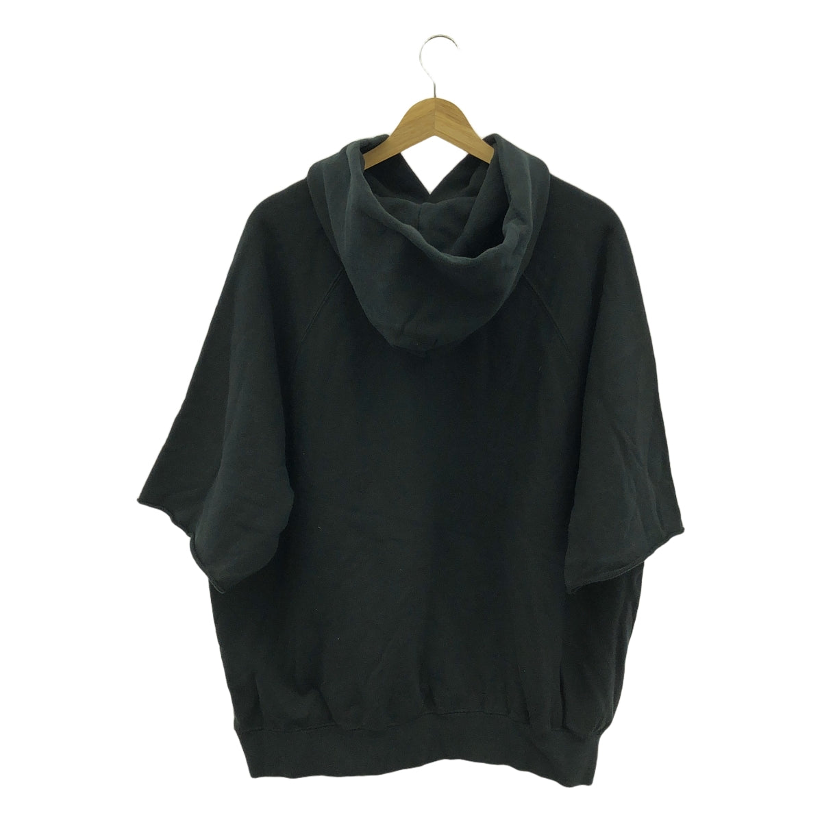 FOG ESSENTIALS / エフオージーエッセンシャルズ | PULLOVER CUT OFF S/S スウェットパーカー | M | ブラック | メンズ