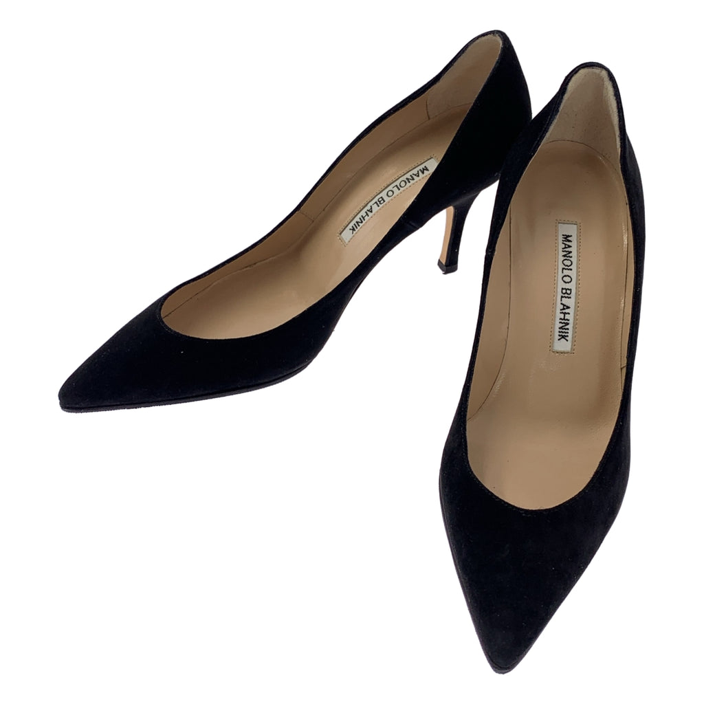 MANOLO BLAHNIK / マノロブラニク | スエードレザー ポインテッドトゥ ヒール パンプス | 35 1/2 | レディース