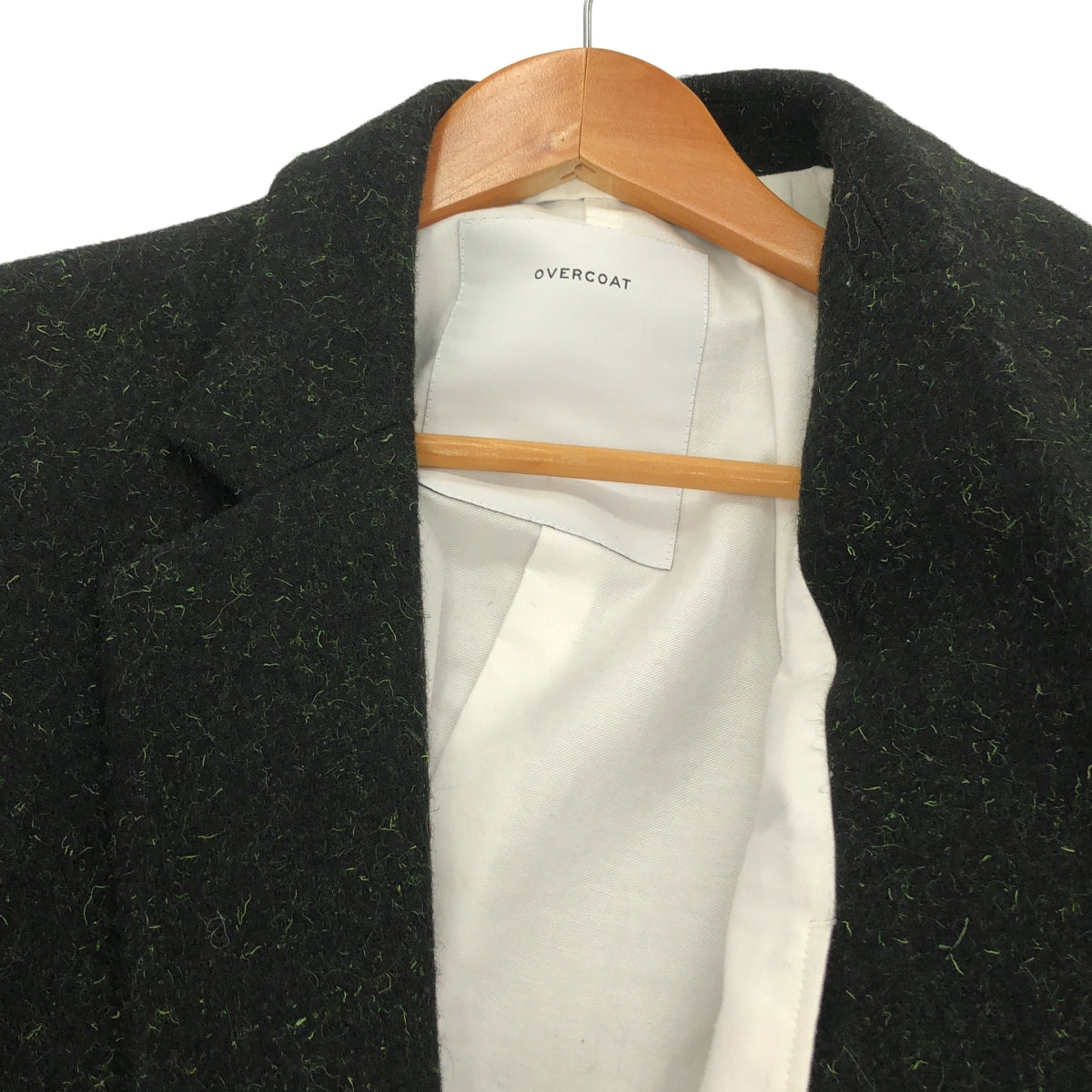 [狀況極佳] 大衣 | 2023 秋冬 | 斑點羊毛雙排扣外套 | 0 碼 | 森林綠 | 男款