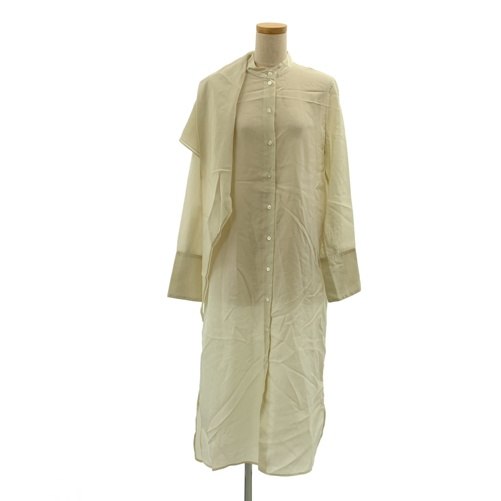 CINOH / チノ | キュプラ スカーフ シャツワンピース | 36 | レディース