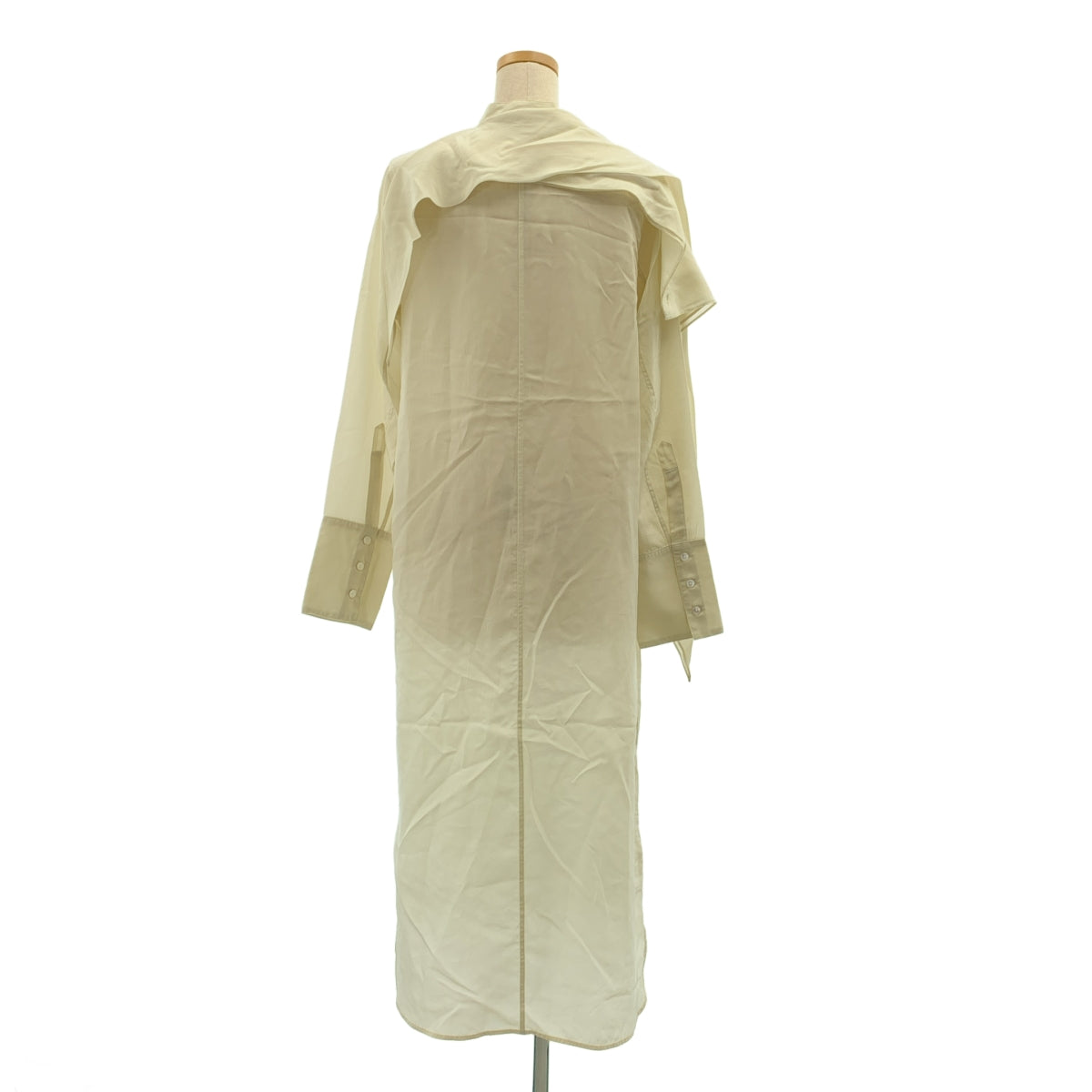 CINOH / チノ | キュプラ スカーフ シャツワンピース | 36 | レディース