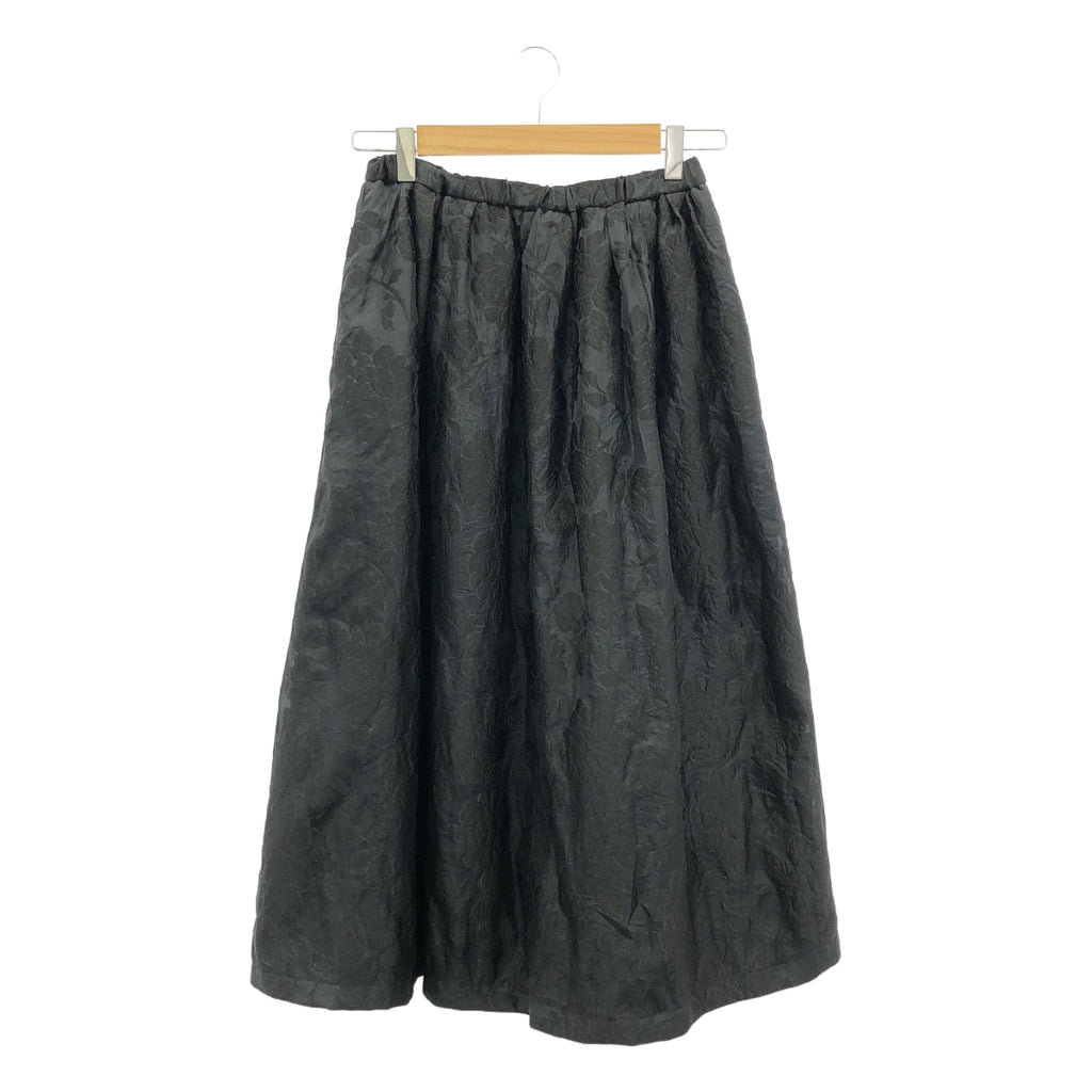 eunoia / ユノイア | floral shirring skirt  フラワー シャーリング スカート | F | ブラック | レディース