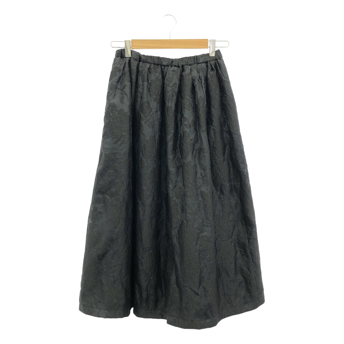 eunoia / ユノイア | floral shirring skirt  フラワー シャーリング スカート | F | ブラック | レディース