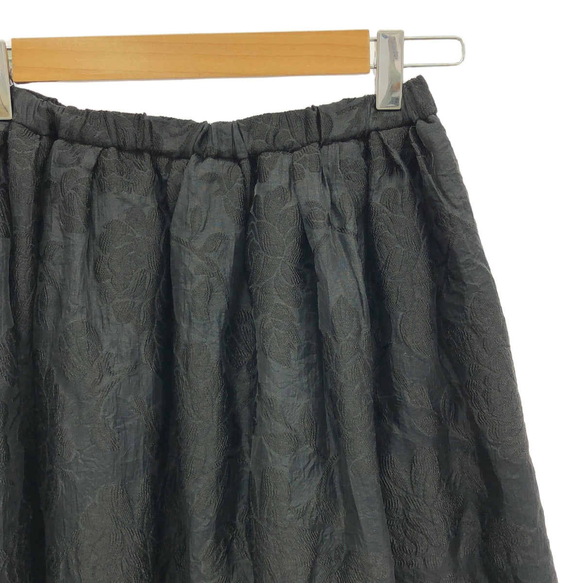 eunoia / ユノイア | floral shirring skirt  フラワー シャーリング スカート | F | ブラック | レディース