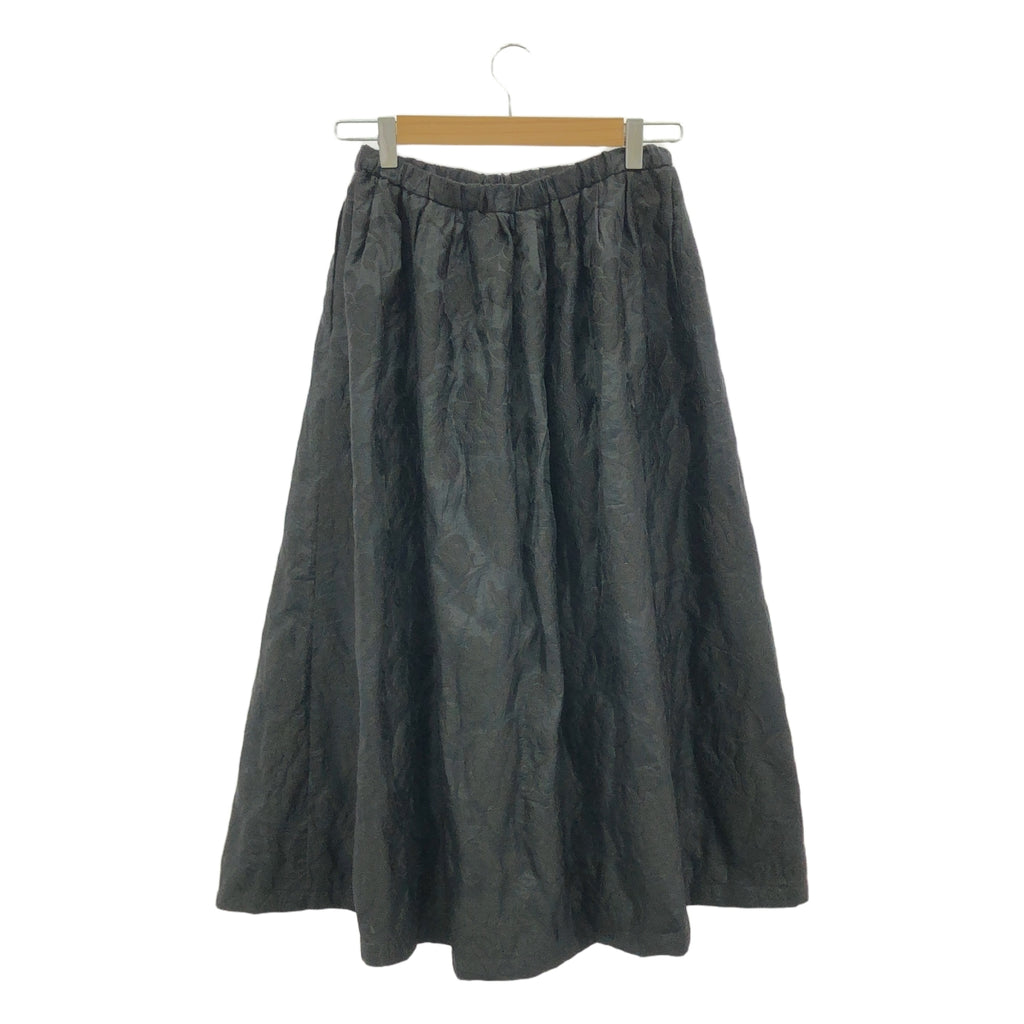 eunoia / ユノイア | floral shirring skirt  フラワー シャーリング スカート | F | ブラック | レディース