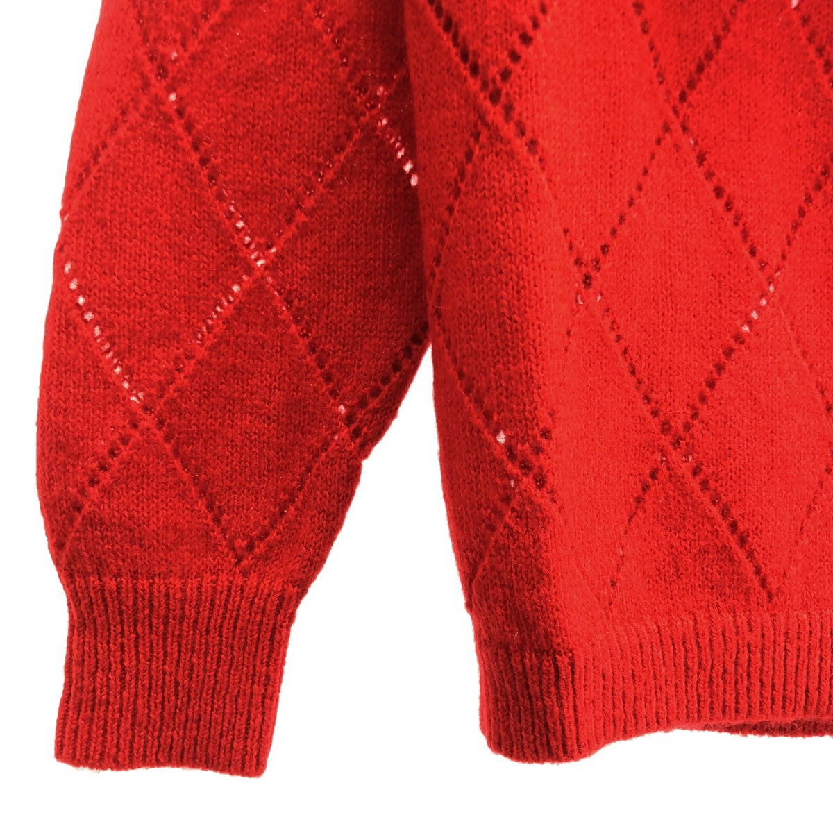 cygne | Mohair ruffle collar knit pullover | F | Red | Women's