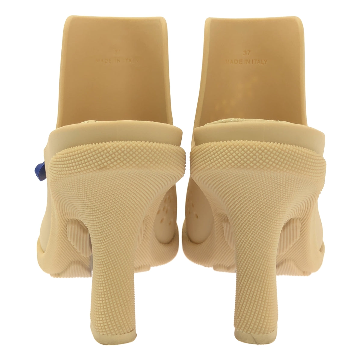 Burberry / バーバリー | Equestrian Knight Square-Toe Slip-On Mules / ロゴ スクエアトゥ パンチング ヒール パンプス | 37 |