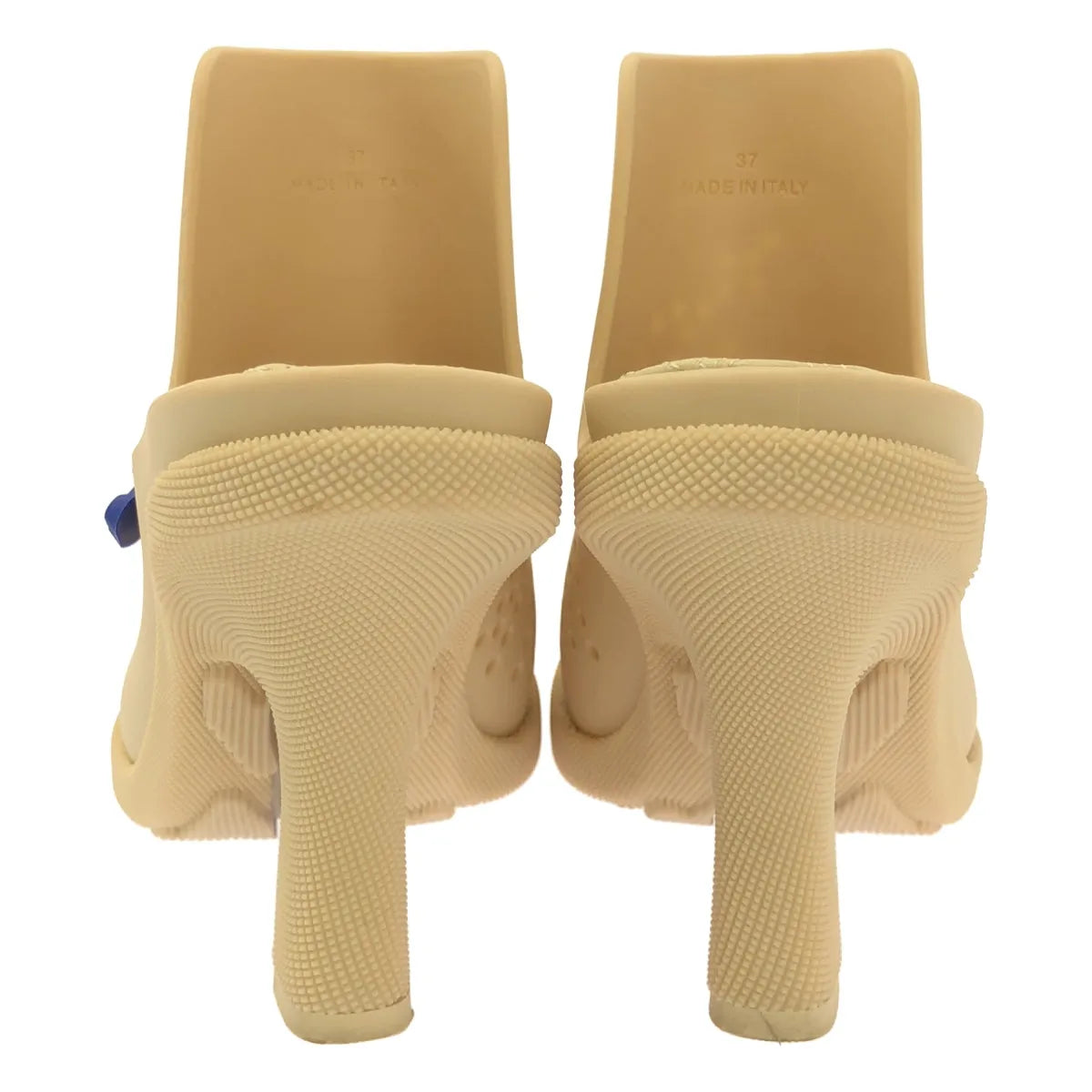 Burberry / バーバリー | Equestrian Knight Square-Toe Slip-On Mules / ロゴ スクエアトゥ パンチング ヒール パンプス | 37 |