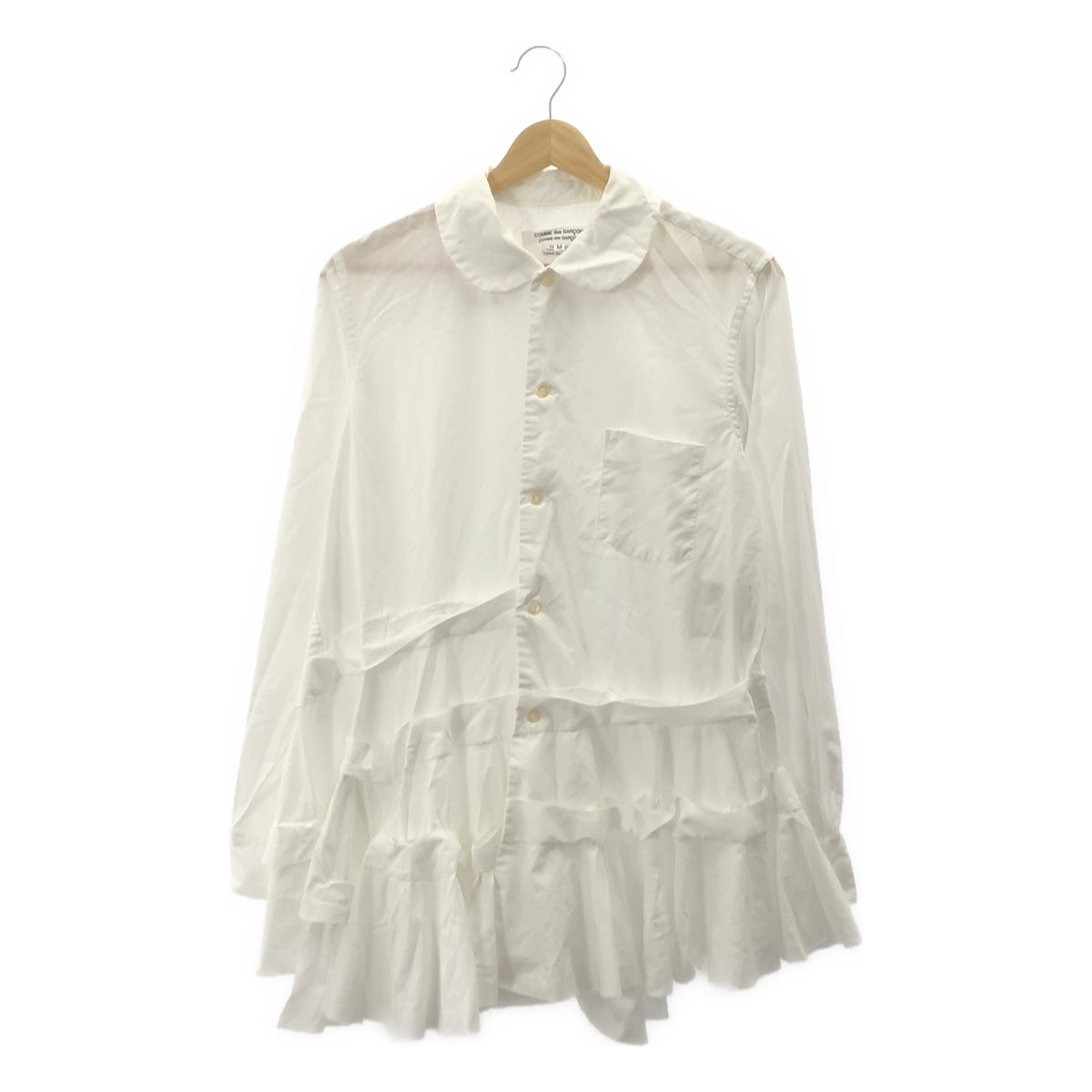COMME des GARCONS COMME des GARCONS / コムコム | 2025SS | 製品加工 ラウンドカラー ティアード シャツ ブラウス | M |
