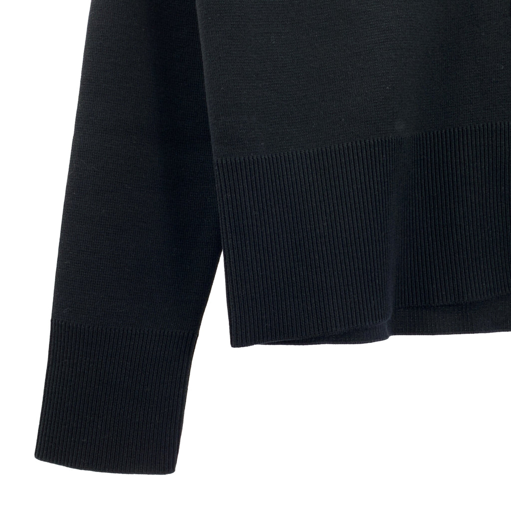 【成色極佳】ebure | 棉絲混紡V領衫 | 黑色 | 女款