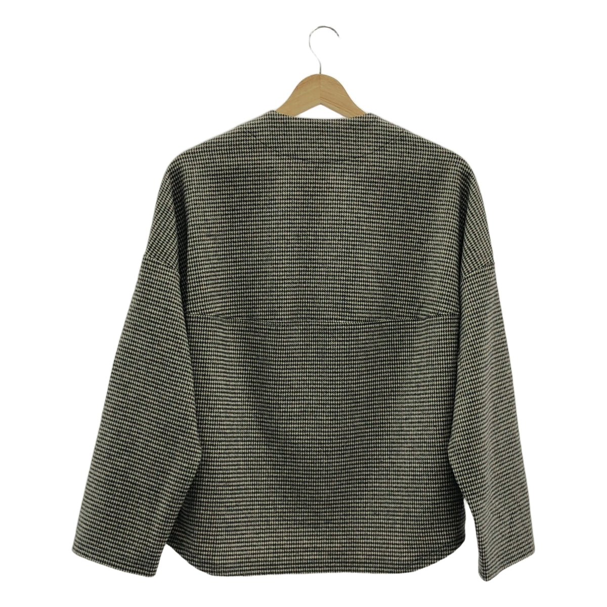 Squady | 千鳥格無領外套 | 2 | 灰色 | 女款