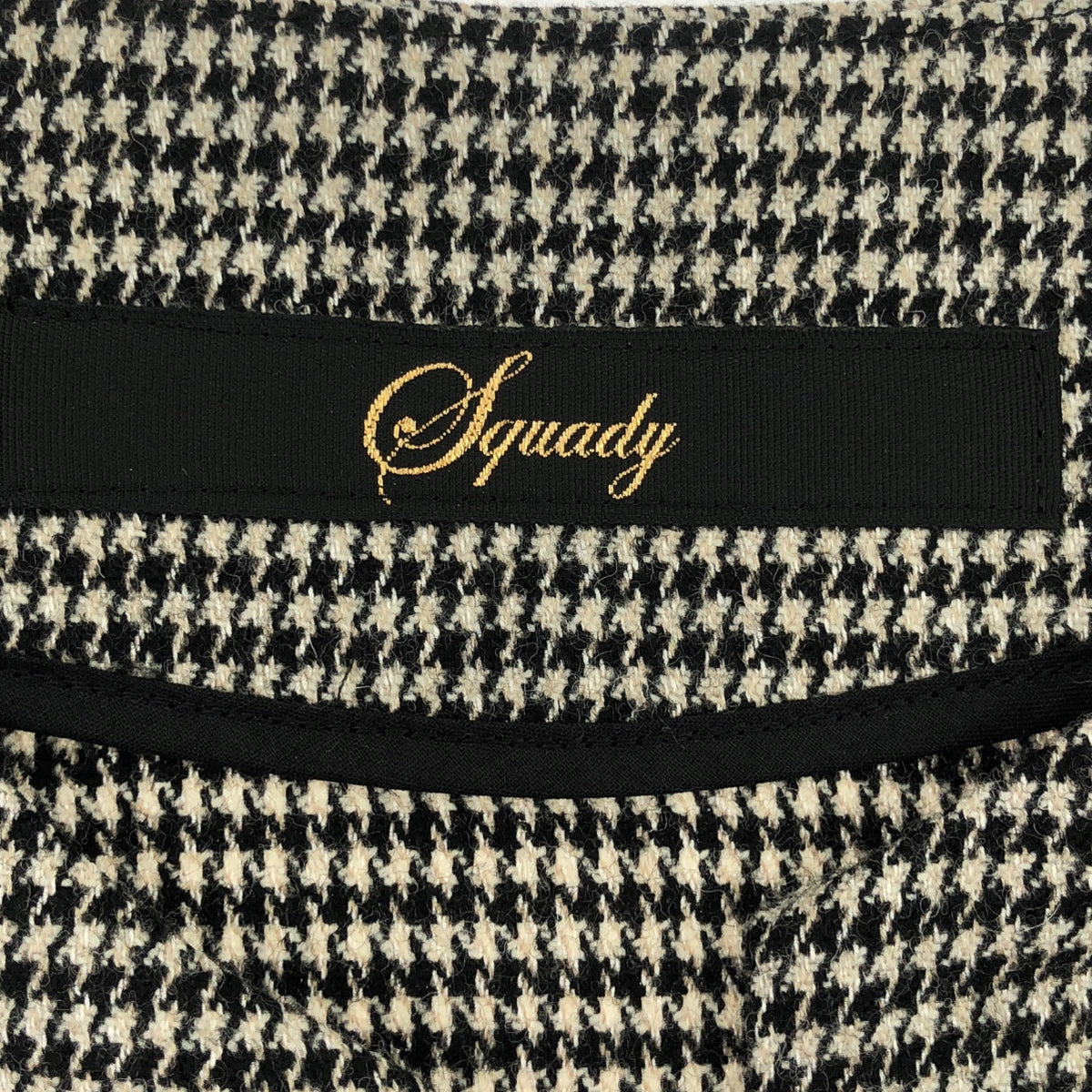 Squady | 千鳥格無領外套 | 2 | 灰色 | 女款