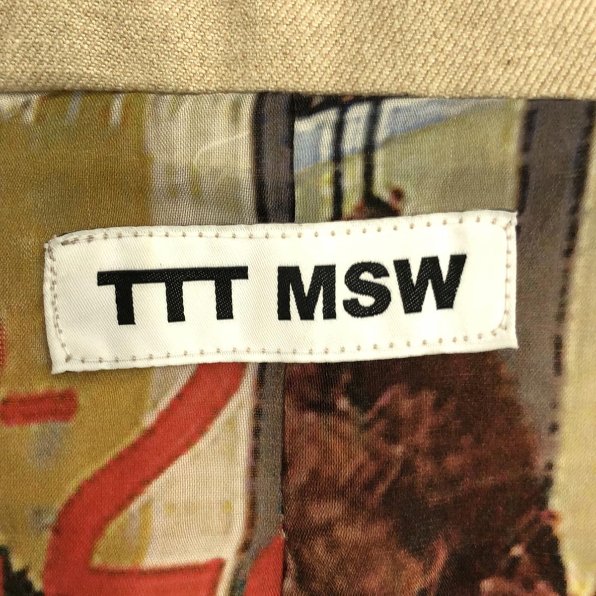 TTT_MSW / ティー | 2022SS | Organic cotton jacket 裏地プリント オーガニックコットン ジャケット | M | メンズ