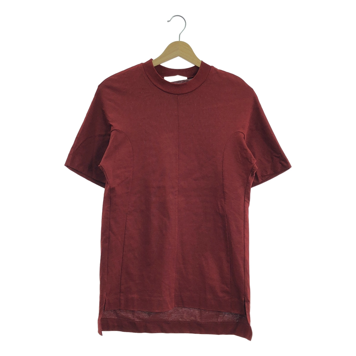 Mame Kurogouchi / マメクロゴウチ | 2022AW | Cotton T-Shirt オーバーサイズ コットン Tシャツ | 2 | バーガンディー | レディース