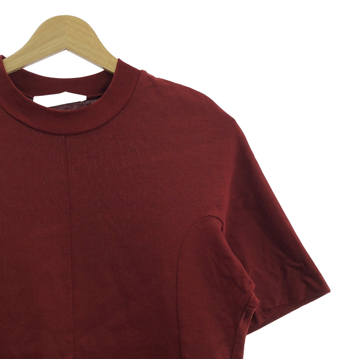 Mame Kurogouchi / マメクロゴウチ | 2022AW | Cotton T-Shirt オーバーサイズ コットン Tシャツ | 2 | バーガンディー | レディース