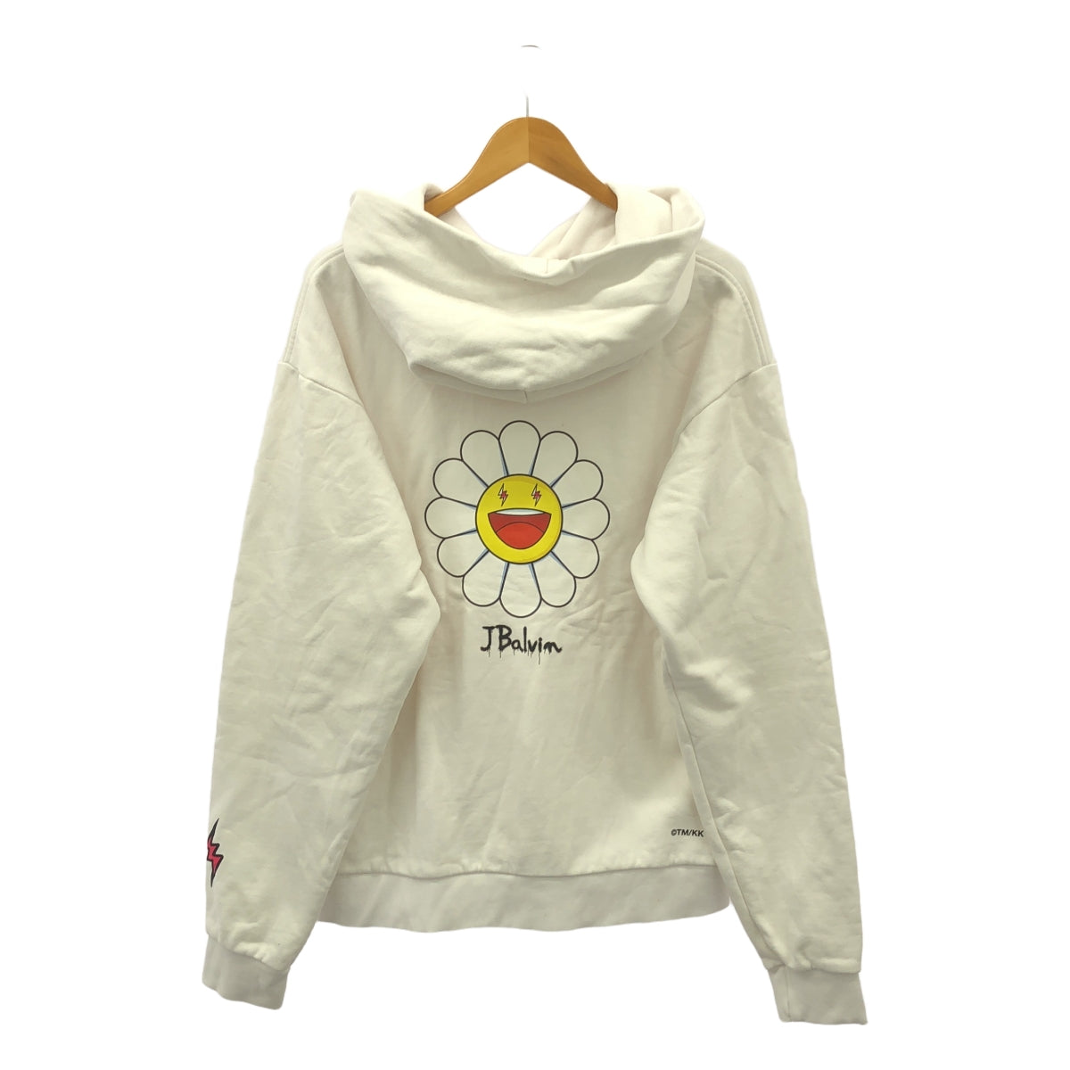 【美品】  TAKASHI MURAKAMI / タカシムラカミ | ×J.BALVIN BLANCO HOODIE ジェイバルヴィン ブランコ フラワー パーカー | M | ホワイト | メンズ