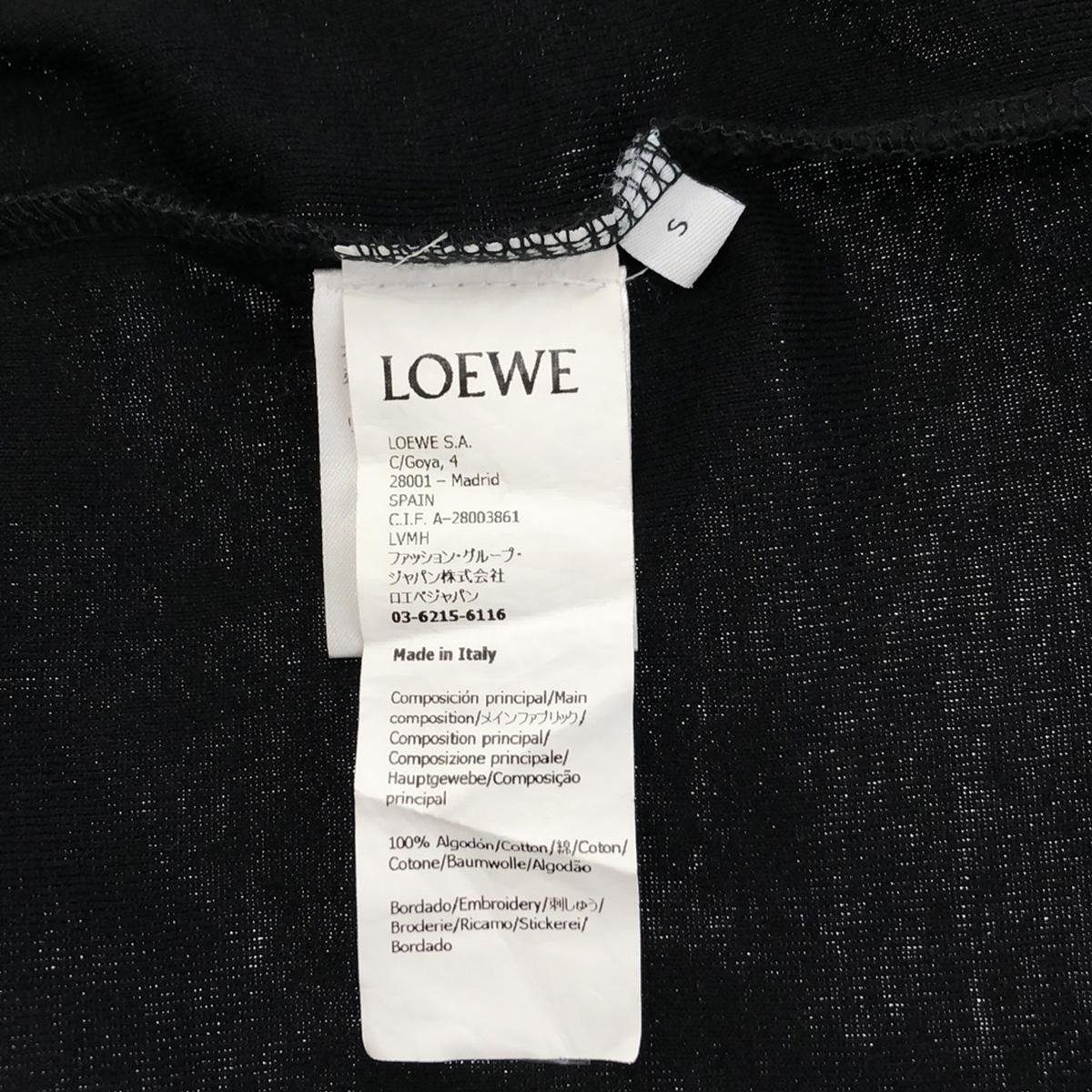 【미품】 LOEWE / 로에베 | 2022SS | 데님 반바지 프린트 티셔츠 | S | 블랙 | 남성