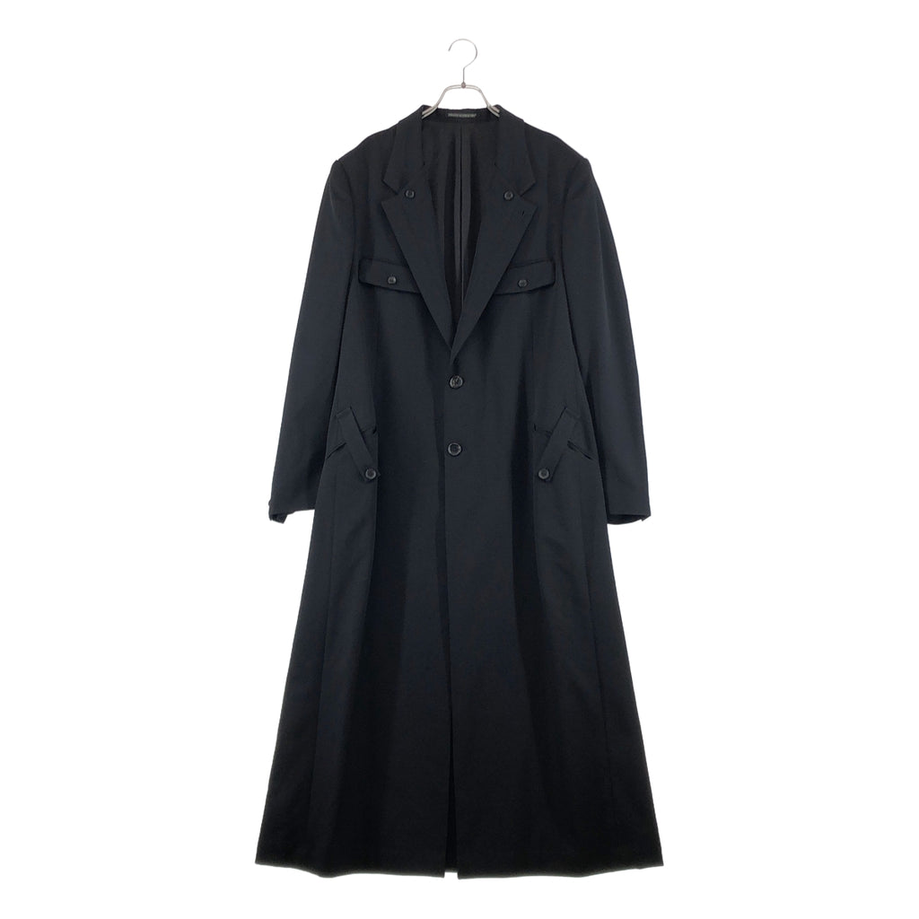 YOHJI YAMAMOTO POUR HOMME / ヨウジヤマモトプールオム | 2023AW | WOOL GABARDINE COLLAR BUTTON JACKET / ウールギャバジン オーバー ロングジャケット / 総裏地 | 2 | メンズ