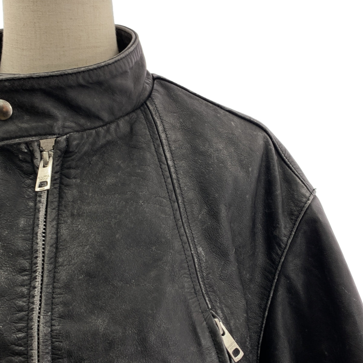 beautiful people / ビューティフルピープル | double-end stone wash leather jacket レザー ダブル ジャケット | 36 | ブラック | レディース