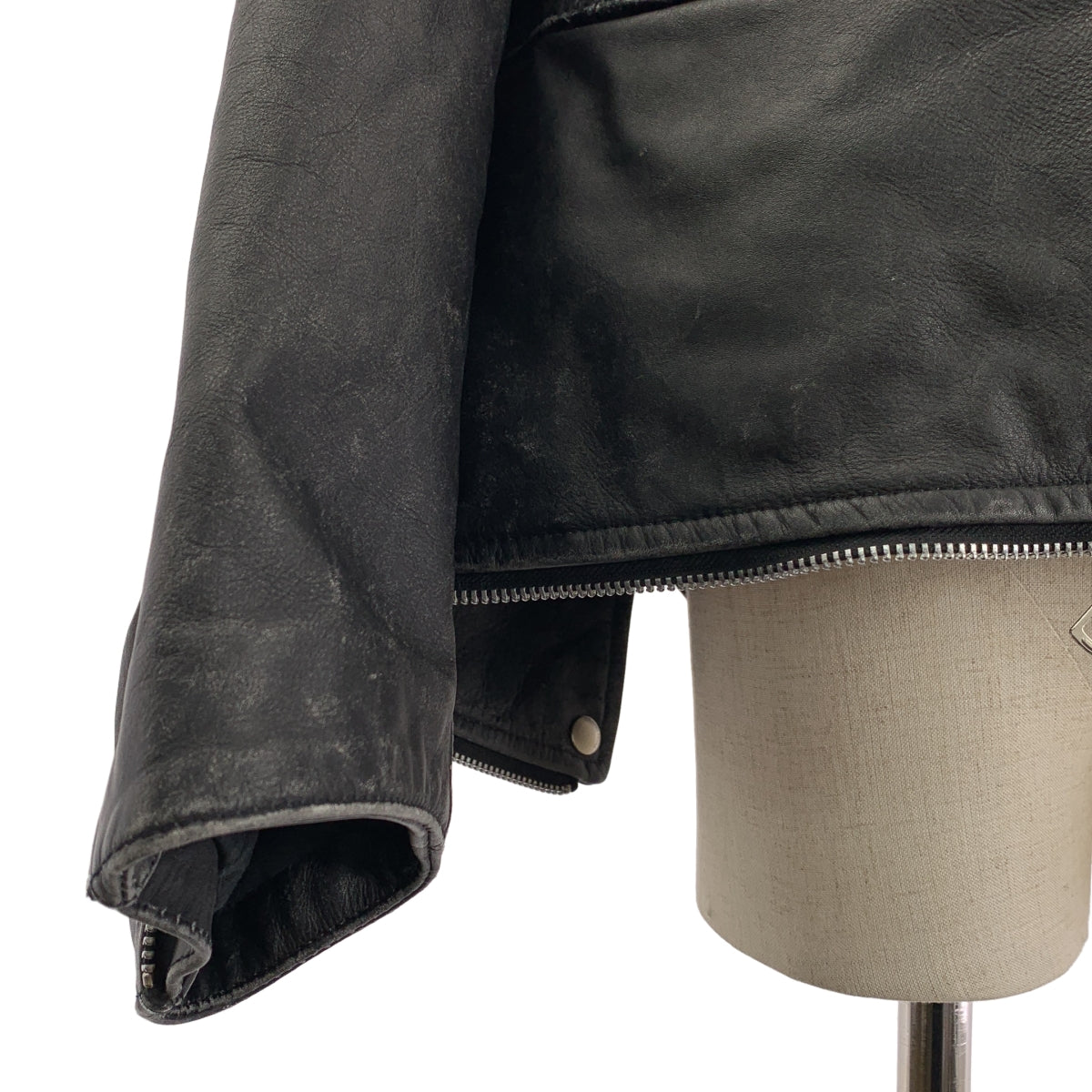 beautiful people / ビューティフルピープル | double-end stone wash leather jacket レザー ダブル ジャケット | 36 | ブラック | レディース