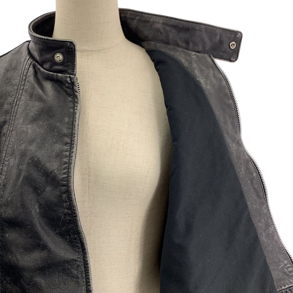 beautiful people / ビューティフルピープル | double-end stone wash leather jacket レザー ダブル ジャケット | 36 | ブラック | レディース