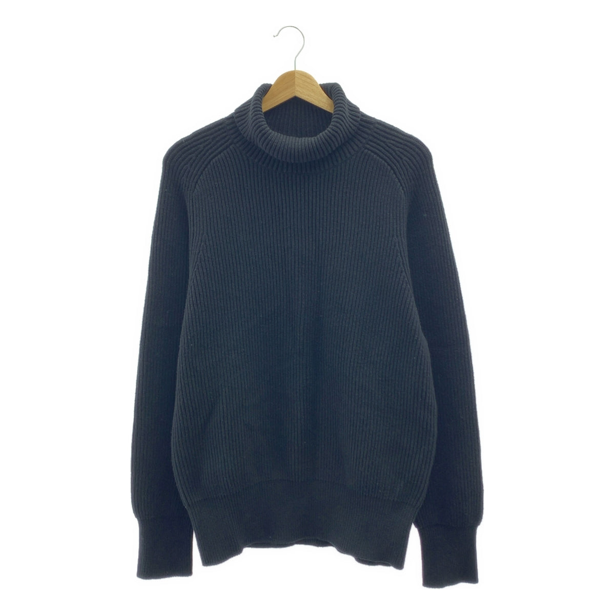 CABaN / キャバン | コットンカシミヤアゼ ハイネックプルオーバー  ニット セーター | L | ブラック | レディース