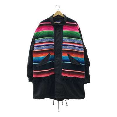 JUNYA WATANABE MAN / ジュンヤワタナベマン | 2022AW | Jay Kay Wネーム ウールヘリンボーン メキシカンサラペ ドッキング  ミリタリー モッズコート | S | メンズ