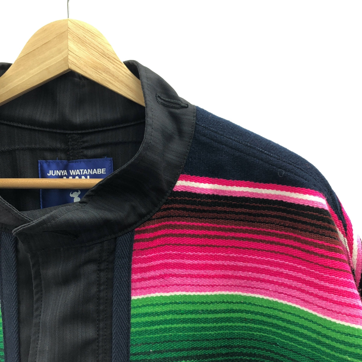 JUNYA WATANABE MAN / ジュンヤワタナベマン | 2022AW | Jay Kay Wネーム ウールヘリンボーン メキシカンサラペ ドッキング  ミリタリー モッズコート | S | メンズ