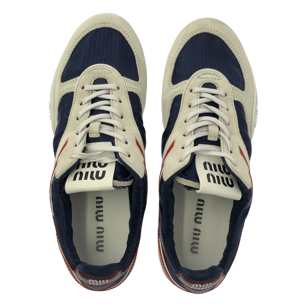 Miu Miu | 2025 春夏系列 | 運動科技布料與麂皮運動鞋 | 尺寸 38 1/2 | 女款