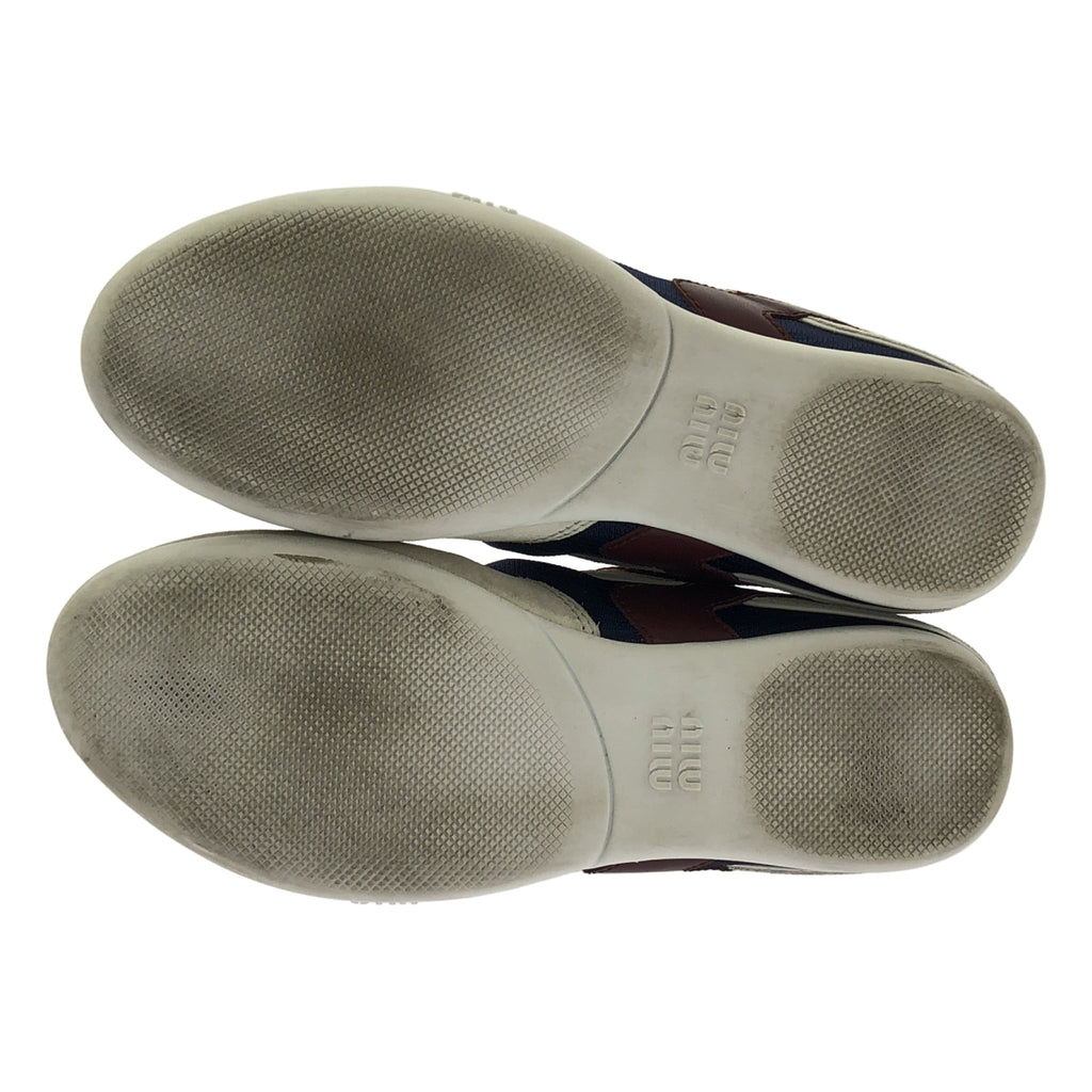 Miu Miu | 2025 春夏系列 | 運動科技布料與麂皮運動鞋 | 尺寸 38 1/2 | 女款