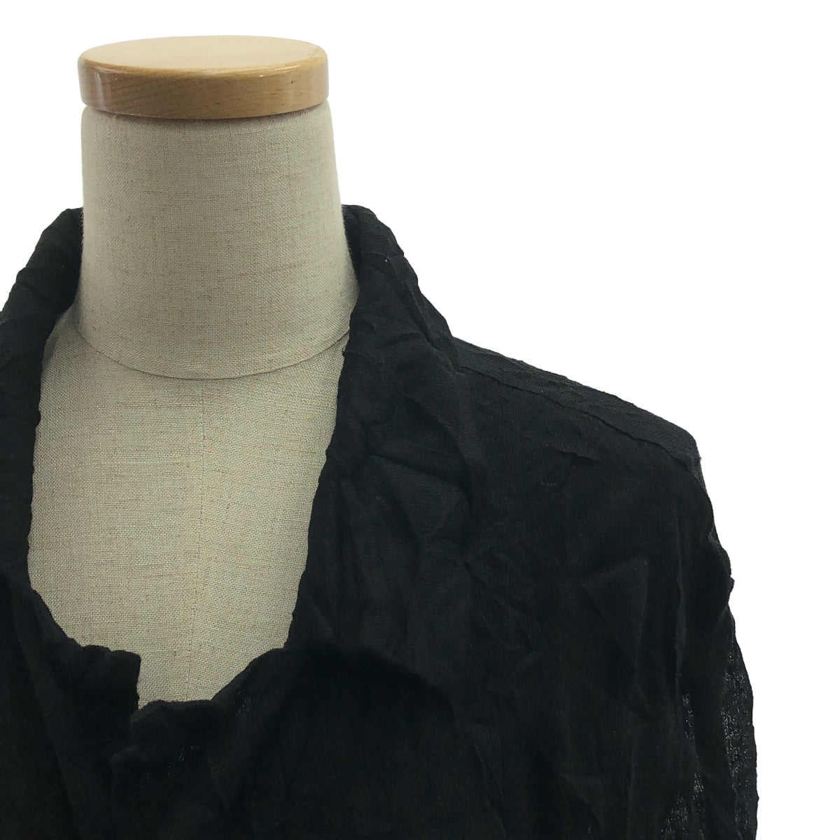 [狀況良好] Y's Red Label | 2009SS | 墊圈金屬紐扣單排扣大衣 | 3 碼 | 黑色 | 女款