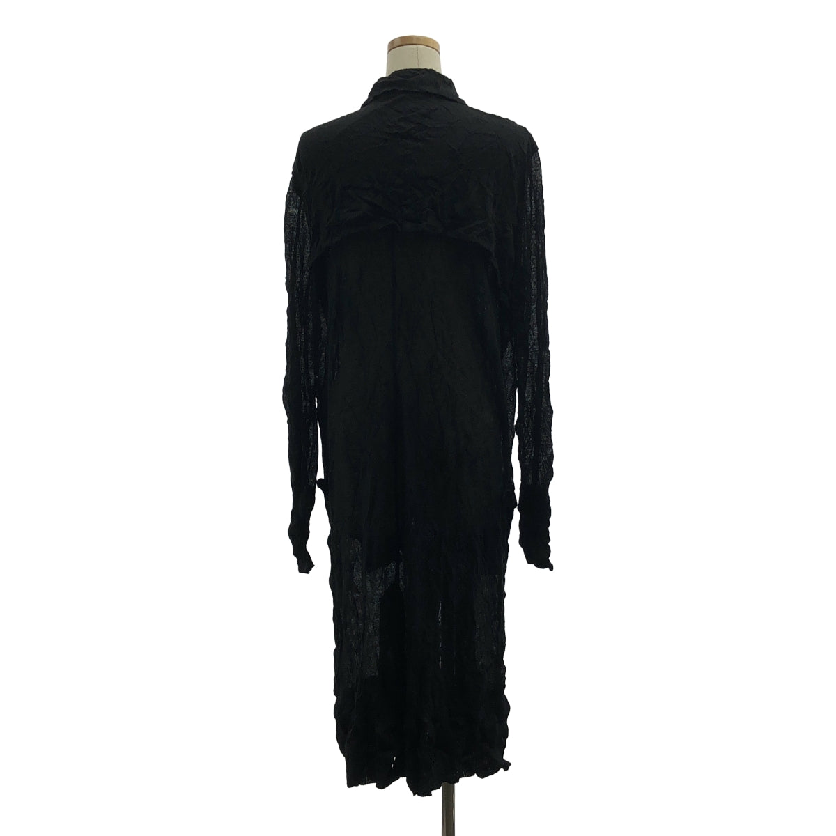 [狀況良好] Y's Red Label | 2009SS | 墊圈金屬紐扣單排扣大衣 | 3 碼 | 黑色 | 女款