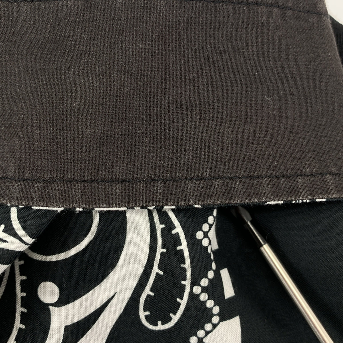 sacai / サカイ | ARCHIVE PRINT MIX LONG SLEEVE T-SHIRT ペイズリー 切替 Tシャツ | 1 | ブラック | メンズ