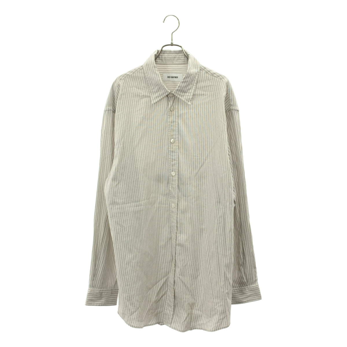 HED MAYNER / ヘドメイナー | 2022AW | PIN STRIPES OPEN BACK SHIRT ピンストライプ オープンバックシャツ | S | メンズ